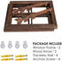 TIMEYARD Farmhouse Wall Decor Window Frame, Wooden Window Pane with Arrows Decor, Rustic Wall Art for Entryways, Living Room, Dining Room, Bedroom, Bathroom, 13in L x 2.2in W, Dark Brown, 2set