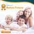 Mini Crib Mattress Protector 100% Waterproof, Without Noiseless Bamboo Quilted Ultra Soft White Terry Fitted Sheet Style (Mini Crib)