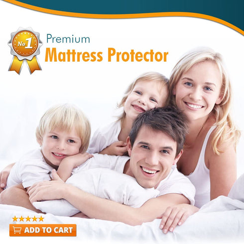 PlushDeluxe Mini Crib Size Waterproof Mattress Protector Breathable Soft Cotton Terry Surface (Mini Crib)