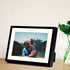 Frametory, 5x7 Aluminum Picture Frame with Ivory Mat for 4x6 Photos - Easel Stand, Sawtooth Hangers - Great for Events, Offices, Homes (Black, 2-Pack)