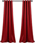 Lush Decor Curtains-Grommet Panel with Insulated Blackout Lining, 95 in L Pair, Red