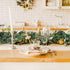 Artificial Eucalyptus Garland Plants with Willow Leaves, 6.5 Ft Faux Hanging Eucalyptus Leaves Greenery Garland 2 Packs for Wedding Backdrop Wall Home Decor, Dark Green