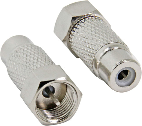 RCA to F Adapter, Atari Adapter for TV, 2-Pack Coax Male to RCA Female Connector Convertor for Atari 2600/7800, C64 Mini, Commodore, Sega, Colecovision Game System
