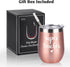 Super Teacher Stainless Steel Wine Tumbler, Christmas Birthday Appreciation Retirement Teacher™s Day Thank You Gifts for Teacher Tutor Professor Women, 12 oz Insulated Wine Tumbler with Lid, Rose Gold