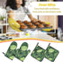 Tropical Palm Leaf Oven Mitts and Pot Holders 4pcs Set, 500„‰ Heat Resistant Oven Mitts Gloves 3D Printed Cooking Gloves for Kitchen, Cooking, Baking, BBQ Green