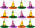 JOYIN 12 Pcs Halloween Decorations Witch Hat Lights String Lights, Lighted Witches Hats Lights Outdoor, Glowing Witch Hats in 8 Flashing Modes, Light Up Witch Hat Decor for Outdoor Indoor Yard Tree