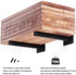 4 Pack Heavy Duty Floating Shelf Brackets 10 Inch Wall Mounted Industrial Metal Brackets for Shelves