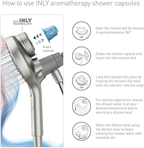 Moen INC20804 INLY Aromatherapy Shower Capsule 5-Pack, Zen Time