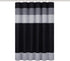 Comfort Spaces Windsor Bathroom Shower Pieced Ruffle Pattern Modern Elegant Microfiber Fabric Bath Curtains, 72x72, Black