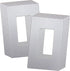ENERLITES Elite Series Screwless Decorator Wall Plate Child Safe Outlet Cover, Gloss Finish, Size 1-Gang 4.68" H x 2.93" L, Unbreakable Polycarbonate Thermoplastic, SI8831-SV-10PCS, Silver (10 Pack)