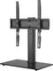 BONTEC Swivel Table Top TV Stand for 26-55 LED OLED LCD Plasma Flat Curved Screens Height Adjustable Glass Base Max, VESA 400x400mm up to 99lbs