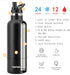 TOPOKO 25oz Hydro Double Wall Flask Stainless Steel Water Bottle, Bite Valve Top, Vacuum Insulated, Sweat Proof, Leak Proof Sports Thermos. Standard Mouth 25oz, BPA-Free, Keep Cold 24 Hours (Black)