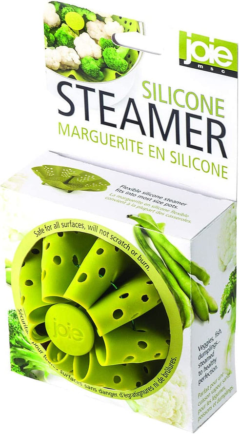 MSC International Joie Silicone Vegetable Food Steamer, Adjustable and Collapsible, Expands to 9-Inches