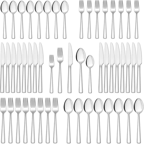 Silverware Set, Yoehka 20-Piece Stainless Steel Flatware Set, Premium Tableware Cutlery Set for Home and Restaurant, Include Knife Spoon and Fork to Service for 4, Mirror Polished, Dishwasher Safe