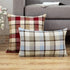 MIULEE Pack of 2 Decorative Throw Pillow Covers Check Buffalo Plaids Pillowcase Linen Square Cushion Case for Decor Sofa Couch Bedroom Red and Tan 20x20 inch