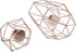 Homtone Metal Wire Tealight Candle Holders Centrepiece for Tables Decor,Gold Geometric Shape Holders for Living Room Bathroom Decorations,Set of 2 (Rose Gold)