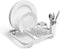 Umbra Sinkin Dish Drying Rack with Removeable Cutlery Holder for Sink or Countertop, Standard, White