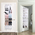 2 Pack Over The Door Hanging Shoe Organizer, Shoe Rack Holder, Pantry Door Organizer With Multiple Size Clear Pockets, 63 x 17 (White)