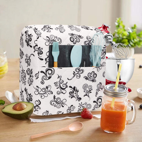 Kitchen Aid Mixer Cover,5-8 Quart Mixer Dust Cover for Kitchenaid Hamilton Sunbeam Mixers,Small Appliances Cover with Pockets,Mixer Covers Compatible with All Tilt Head & Bowl Lift Models