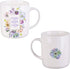 Christian Art Gifts Ceramic Coffee/Tea Mug Set for Women | Inspirational Watercolor Flowers Design Bible Verse Mug Set | Boxed Set/4 Coffee Cups