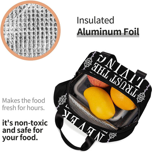antcreptson Never Trust The Living Oxford Cloth Waterproof Thick Insulation Bag Picnic Bag Large Portable Lunch Box Bag Frozen Bag Insulation Package