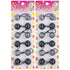 12 Pcs Hair Ties 25mm Ball Bubble Ponytail Holders Colorful Glitter Galactic Elastic Accessories for Kids Children Girls Women All Ages (Black)