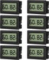 EEEKit 8-Pack Mini Thermometer Hygrometer, Small Digital Electronic Temperature Humidity Meters Gauge Indoor LCD Display Fahrenheit for Humidors, Greenhouse, Garden, Cellar, Fridge, Mason Jar
