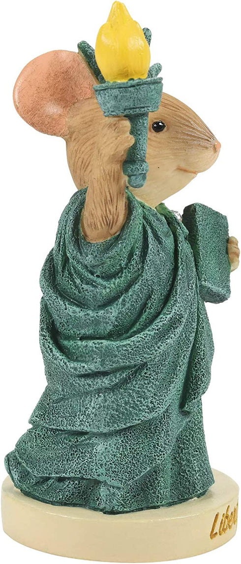 Enesco Tails with Heart Americana Statue of Liberty Mouse Figurine, 2.52 in H, Multicolor