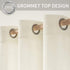 MIULEE 2 Panels Natural Linen Look Textured Sheer Curtains Elegant Solid Ivory Drapes Grommet Top Window Voile Panels for Bedroom Living Room (52X84 Inch)