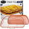 Gotham Steel Crisper Tray for Oven, 2 Piece Nonstick Copper Crisper Tray and Basket, Air Fry in your Oven, Great for Baking and Crispy Foods, As Seen on TV Extra Large Size, 13.4 x 11.4