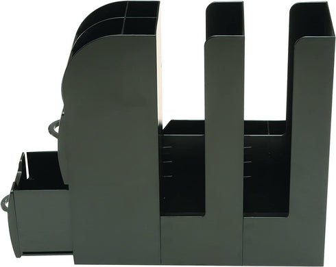 Mind Reader Coffee Upright Condiment Organizer, 6 x 12 x 12, Black