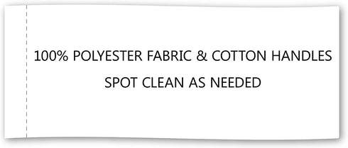 DII, Collapsible Variegated Polyester Storage Bin with Cotton Handles Large Cream
