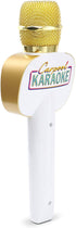 Carpool Karaoke The Mic 1.0, Wireless Karaoke Microphone System, White CPK545 by Singing Machine,Gold & White