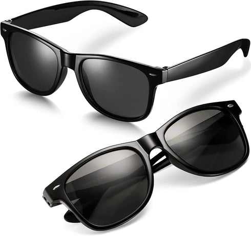 Black Sunglasses Bulk - (Pack of 12) Premium Retro Party Sunglasses for Birthdays, Weddings, Bachelorette, Bachelor, Photo Booth Prop Eyewear Shades - Adult or Kids Unisex Party Favor Supplies