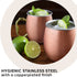 Oggi Moscow Mule Copper Plated Mug with EZ-Grip Handle, 20-Ounce