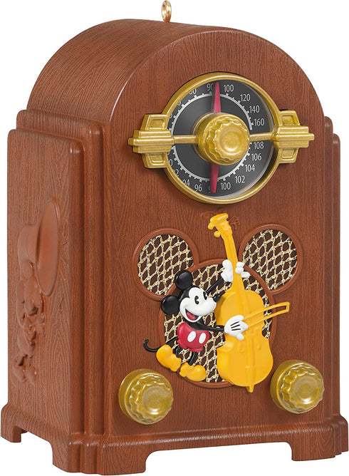 Hallmark Keepsake Christmas Ornament 2021, Mickey Mouse Vintage Radio, Musical with Light