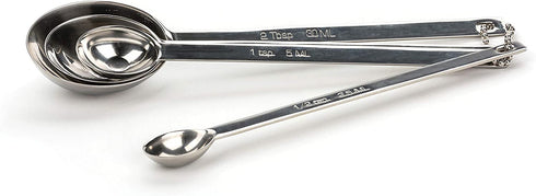 RSVP International Measuring Spoons, Long, Stainless Steel