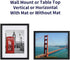 ONE WALL Tempered Glass 11x14 Picture Frames Display Pictures 8x10 or 5x7 with Mat or 11x14 Without Mat, Black Solid Wood Photo Frames for Wall and Tabletop - Mounting Hardware Included