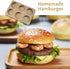 Hamburger Bun Pan, Nonstick Hamburger Bread Forms 4 Inch Cake Pan Mini Round Disc Pan for Baking Burger Buns English Muffin Whoopie Pies Muffin Top