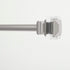 Exclusive Home Curtains Prism 1" Curtain Rod and Coordinating Finial Set, 66"-120", Matte Silver
