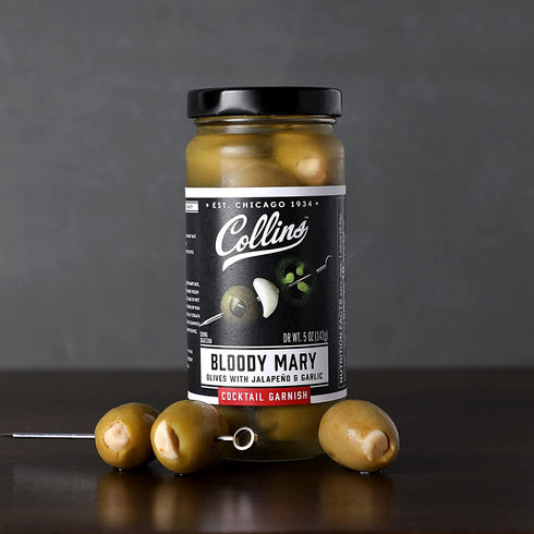 Collins 5 oz. Bloody Mary Olives Garnishes, Black