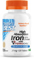 Doctor's Best High Absorption Iron with Ferrochel, Gentle on The Stomach, Immune Health, Blood Health, 27 mg