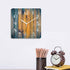Wooden Wall Clock Silent Non-Ticking ,Blue Brown Gray Wood Grain Cracks Retro Wooden Square Rustic Coastal Wall Clocks Décor for Home Kitchen Living Room Office, Battery Operated(12 Inch)