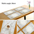 One Bear Marble Placemats White and Gold Texture Placemat Table Mats Non Slip Heat Resistant Placemats for Dining Table Kitchen Holiday Party Set of 6