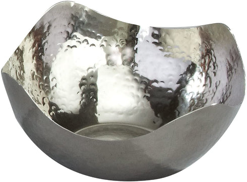 Elegance Hammered 6-Inch Stainless Steel Bowl, 6" x 6" x 3"
