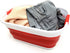 SAMMART 17.5L (4.6 Gallon) Small Collapsible/Foldable/Pop Up/Portable Washing Tub, Water Capacity 13.5L/3.5 Gallon (1, Red)
