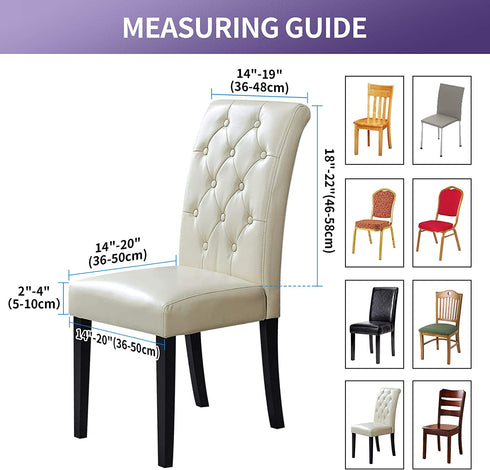 Joccun Chair Covers for Dining Room Set of 6,Water Repellent Dining Chair Slipcovers Stretch Dining Room Chair Covers Seat Protector,Washable Parsons Chair Cover for Home,Banquet(Turquoise,6 Pack)