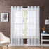 Rama Rose White Sheer Window Curtains Design with Wave Pattern for Teenage Room,1 Panel Grommet,54 Inch by 84 Inch