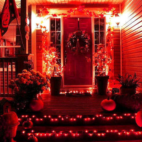 JMEXSUSS 200 LED Red Christmas Lights Outdoor, 66ft Expandable Christmas Tree Lights Plug in, 8 Modes Waterproof Twinkle String Lights Indoor, for Valentine Wedding Garden Party Xmas Decorations