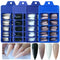 LoveOurHome 400pc Colored Long Stiletto Press on Nails Full Cover Pointy Fake False Nails Artificial Fingernails for Women Girls Acrylic Nail Design Salon Manicure Extension